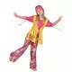 Vícebarevný hippie kostým pro dívky, Velikost: 10-12 let (130-140 cm)