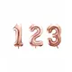 Fóliový číselný balónek rose gold 85 cm, Velikost: 1