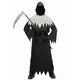 Dospělý černo-bílý kostým grim reaper, Velikost: M