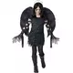 Deluxe dětský kostým černého gotického anděla, Velikost: 6-8 let (134 cm)