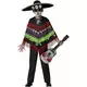 Dětský kostým Day of the Dead – kosterní pončo, Velikost: 7-9 let (130-145 cm)
