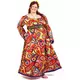 Plus size hippie šaty kostým pro ženy, Velikost: XXX-Large