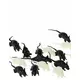 12 černých a fosforeskujících krys 4 cm Halloween, image 2