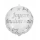 Bílý fóliový balónek Happy Birthday 45 cm, image 2