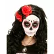 Červeno-černá květinová čelenka pro ženy, Day of the Dead, image 2