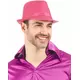 Neonově růžový flitrovaný borsalino klobouk pro dospělé, image 2