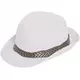 Bílý trilby borsalino klobouk pro dospělé, image 2
