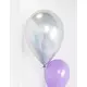 6 saténových stříbrných latexových balónků 28 cm, image 2