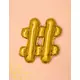 Fóliový balónek zlatý symbol # 33cm, image 2