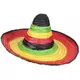 Vícebarevné mexické sombrero s černým lemem a špičkou pro dospělé, image 2