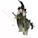 Dekorace létající čarodějnice na koštěti 100cm Halloween, image 2