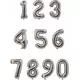 Fóliový balónek číslo stříbrný 85 cm, Velikost: 5, image 2