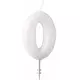 Bílá třpytivá číselná svíčka 6,5 cm, Velikost: 7, image 2