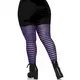 Plus size dámské černo-fialové pruhované punčochy, Velikost: XXX-Large/XXXX-Large (54-58), image 2