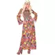 Dámský vícebarevný hippie kostým – dlouhé šaty, Velikost: Large, image 3