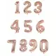 Fóliový číselný balónek rose gold 36 cm, Velikost: 6, image 3