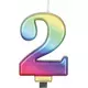 Vícebarevná číselná svíčka 8 cm, Velikost: 5, image 3