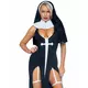 Sexy černobílý kostým jeptišky pro ženy, Velikost: Small, image 3