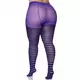 Plus size dámské černo-fialové pruhované punčochy, Velikost: XXX-Large/XXXX-Large (54-58), image 4